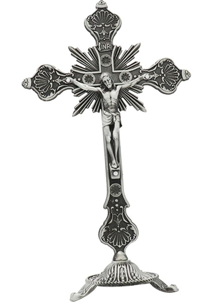 Ayakta Haç, Isa Haçı, 10 Inç Katolik Küçük Haç ve Stand, Antik (Yurt Dışından) fırsatları