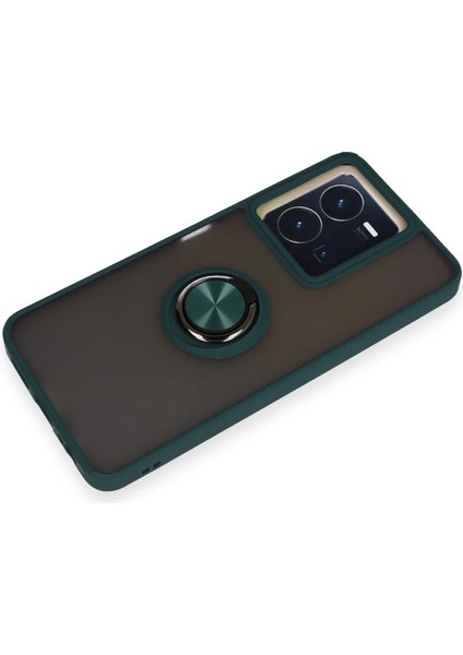 Xmpdby Newface Vivo Y36 Kılıf Montreal Yüzüklü Silikon Kapak - Yeşil fırsatları