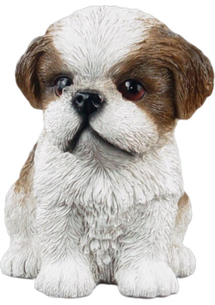 Oturan Heykeli Öpek Yavrusu Reçine Zanaat I Heykelcik (Yurt Dışından)