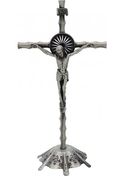 Ev Oturma Odası Raf Retro Argent Için Taban Heykel Haçı ile Ayakta Haç (Yurt Dışından)