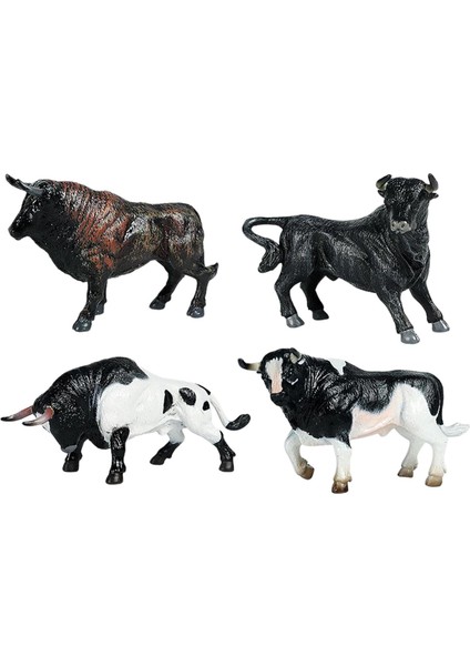 4 Heykelcik Simüle Edilmiş Boğa Nimals Ğitimi (Yurt Dışından) modelleri