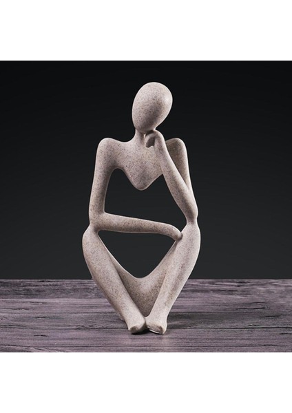 Thinker Heykel Re Soyut Heykel Kumtaşı Modern Figürinler El Işi Ev Kitaplık Masaüstü Dekor, Düşünme Düşünme (Yurt Dışından) fiyatları