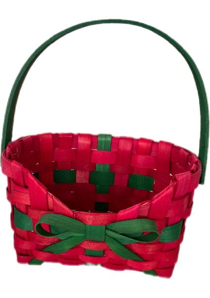 Noel Sepeti Çok Amaçlı Parti Malzemeleri Depolama Sepeti Kırmızı ile Kırmızı (Yurt Dışından) indirimleri