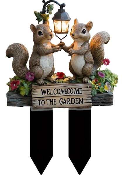 Akrilik Sincaplar Tasarım Hoş Iş Açı Kullanımı Için Çim 16.5X25CM Dekoratif Öğe (Yurt Dışından)