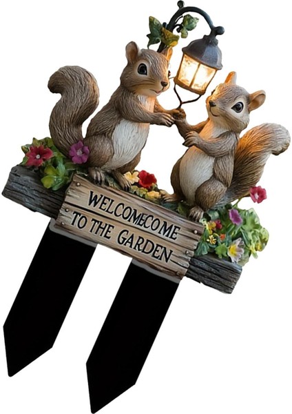 Akrilik Sincaplar Tasarım Hoş Iş Açı Kullanımı Için Çim 16.5X25CM Dekoratif Öğe (Yurt Dışından) fiyatları