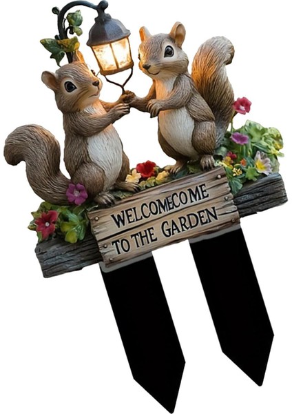 Akrilik Sincaplar Tasarım Hoş Iş Açı Kullanımı Için Çim 16.5X25CM Dekoratif Öğe (Yurt Dışından) indirimleri