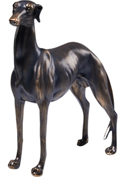 Greyhound Köpek Heykel Heykel Yenilik Aksanı Koleksiyon Reçine Hayvan Figürin (Yurt Dışından)