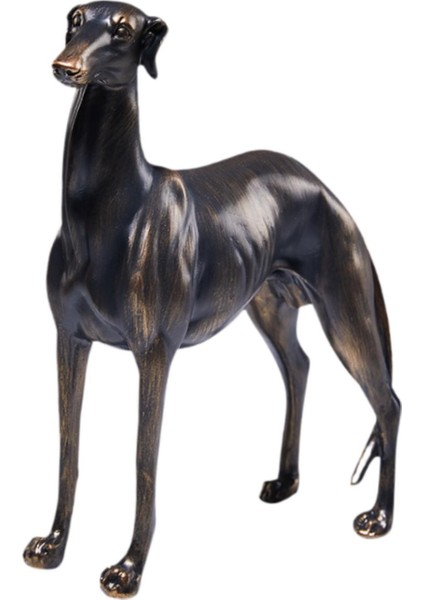 Greyhound Köpek Heykel Heykel Yenilik Aksanı Koleksiyon Reçine Hayvan Figürin (Yurt Dışından) fiyatları