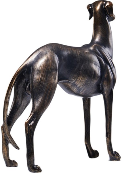Greyhound Köpek Heykel Heykel Yenilik Aksanı Koleksiyon Reçine Hayvan Figürin (Yurt Dışından) fırsatları