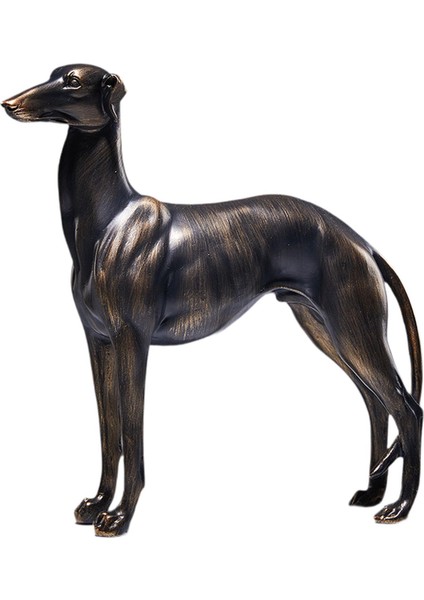 Greyhound Köpek Heykel Heykel Yenilik Aksanı Koleksiyon Reçine Hayvan Figürin (Yurt Dışından) indirimleri