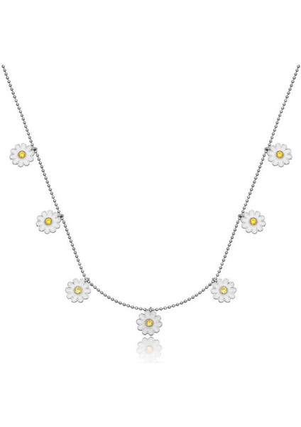 Gümüş Papatya Şans Kadın Kolye