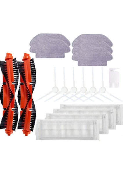 Viomi Uyumlu V2, V3, Se, Pro, Mijia STYJ02YM Robot Süpürge Yenileme Seti Fırça Mop Filtre Yan Fırça Temizlik Kiti
