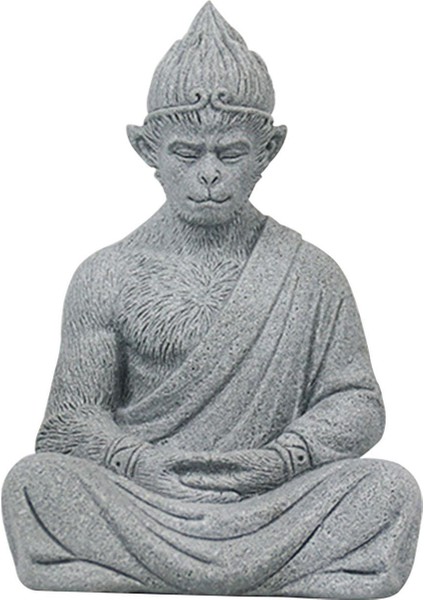 Monkey Buddha Heykel Heykel Koleksiyonu Çim Minyatür Figürin 14.5X7X9.8CM (Yurt Dışından) fiyatları