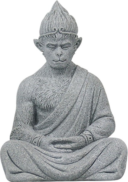 Monkey Buddha Heykel Heykel Koleksiyonu Çim Minyatür Figürin 14.5X7X9.8CM (Yurt Dışından) indirimleri