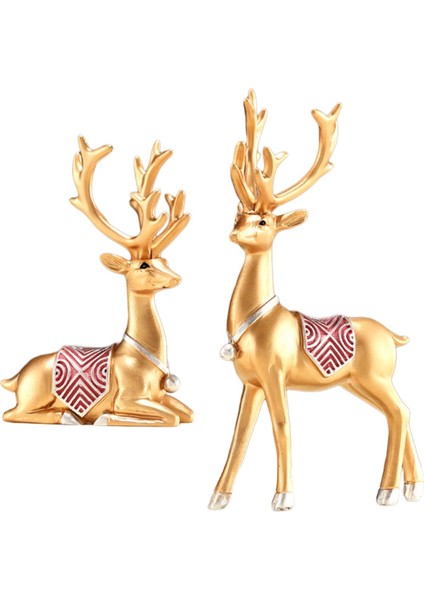 2x Üstü Süslemeleri Ren Ği Heykelleri Elk Altın (Yurt Dışından) fırsatları