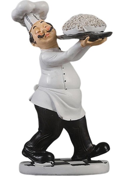 Fransız Şef Figürin Mutfak Süsleme Reçine Cook Heykeli Heykel Dekoratif Erişte (Yurt Dışından)