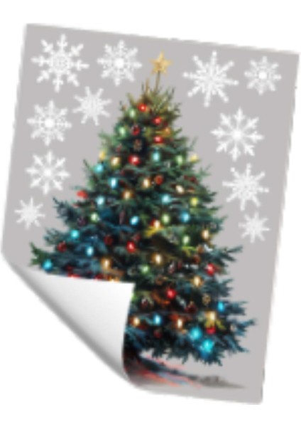 Snowflake Noel Ağacı Pencere Çıkartmaları Noel Dekorasyon Pvc Ofis Için (Yurt Dışından) fiyatları