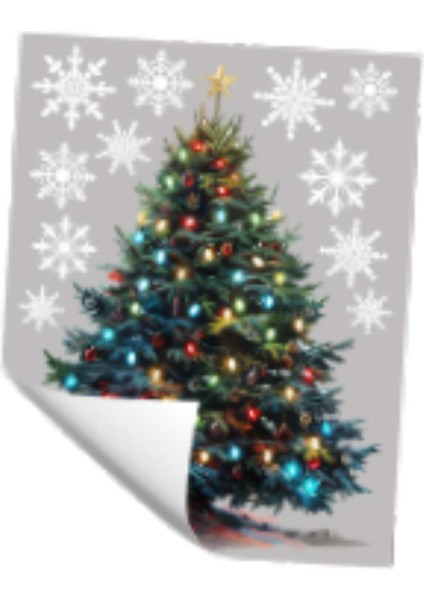 Snowflake Noel Ağacı Pencere Çıkartmaları Noel Dekorasyon Pvc Ofis Için (Yurt Dışından) fırsatları