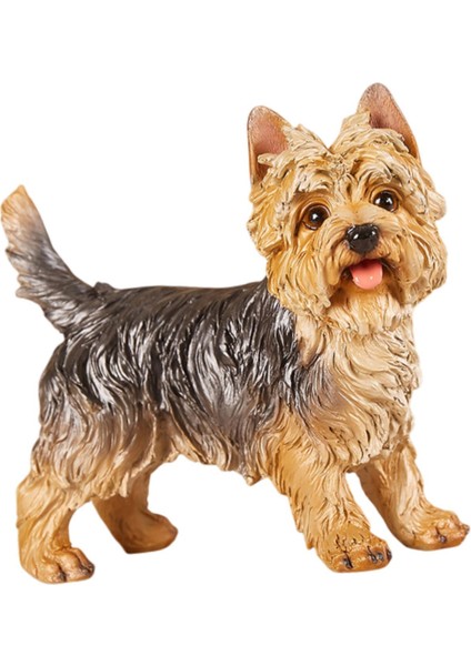 Köpek Heykeli Yorkshire Terrier Hayvan Heykeli Yatak Odası Kitaplık Rafı Ayakta (Yurt Dışından) fiyatları