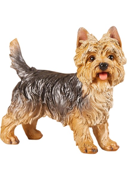 Köpek Heykeli Yorkshire Terrier Hayvan Heykeli Yatak Odası Kitaplık Rafı Ayakta (Yurt Dışından) fırsatları