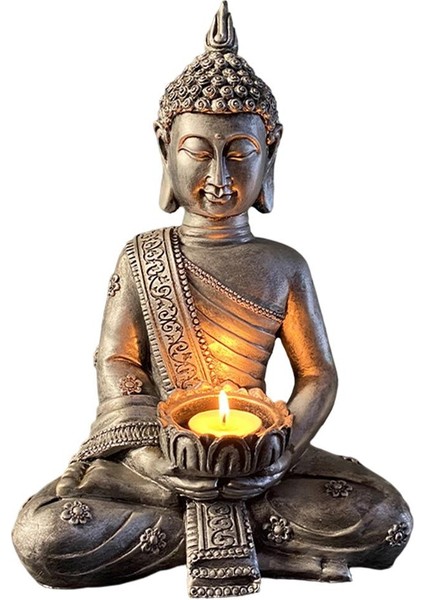 Buddha Tealight Heykeli I I Ollamble 21X31CM (Yurt Dışından)
