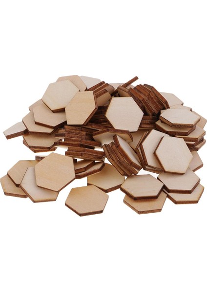 Kesikler Ahşap Mdf Altıgen Şekiller Dıy Dekor Süsleme El I 100 22.5mm (Yurt Dışından)
