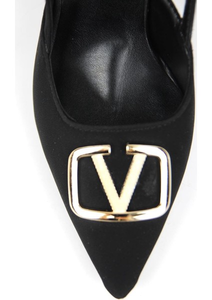 Clara Siyah Süet Orta Topuklu(8 Cm) Klasik Topuklu Ayakkabı indirimleri