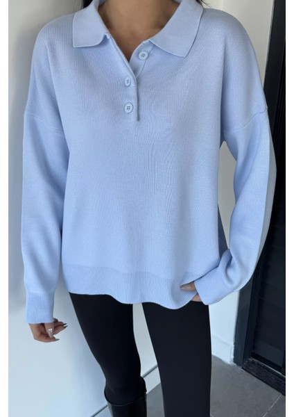 Kadın Yarım Düğmeli Triko Kazak P-00018996 modelleri