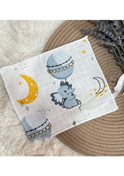 3'lü Pamuk Müslin Kumaş Bebek Ağız Mendili & Ter Bezi modelleri