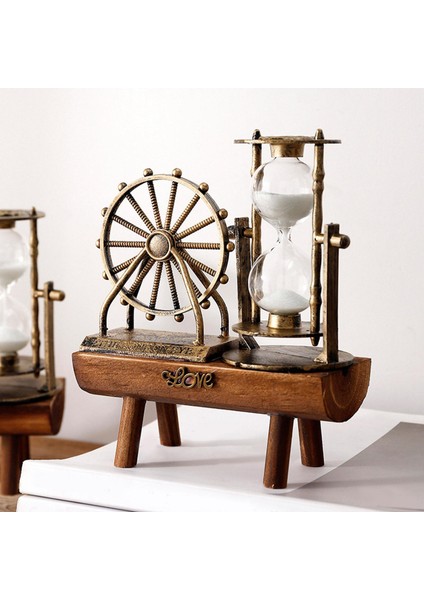 Tekerlek Kum Dönen Cam Vintage Dekoratif Kum Saat Cam Mutfak I Dekor Doğum Günü Si 145X65X175MM Yükseltme Altın (Yurt Dışından) modelleri