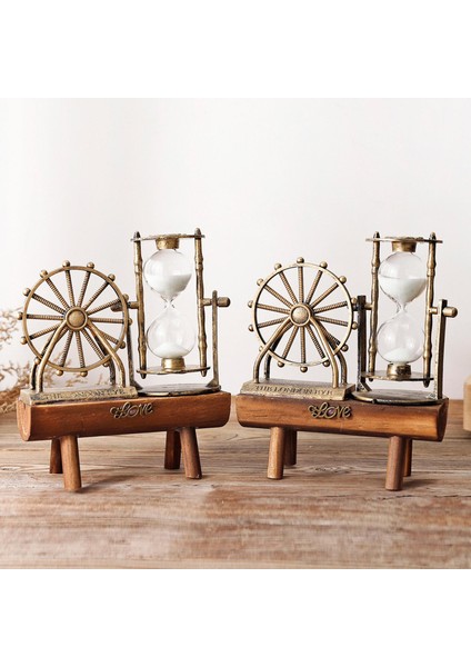 Tekerlek Kum Dönen Cam Vintage Dekoratif Kum Saat Cam Mutfak I Dekor Doğum Günü Si 145X65X175MM Yükseltme Altın (Yurt Dışından) fırsatları