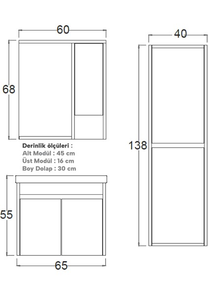 Hazar Boy Dolabı modelleri