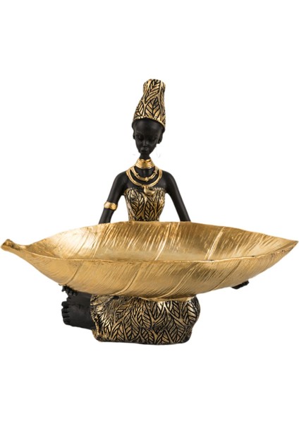 Afrika Kadın Heykeli Reçine Süsleme Depolama Tepsisi Çeş Eş Konteyneri (Yurt Dışından) fiyatları