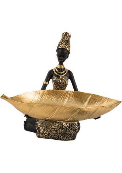 Afrika Kadın Heykeli Reçine Süsleme Depolama Tepsisi Çeş Eş Konteyneri (Yurt Dışından) fırsatları