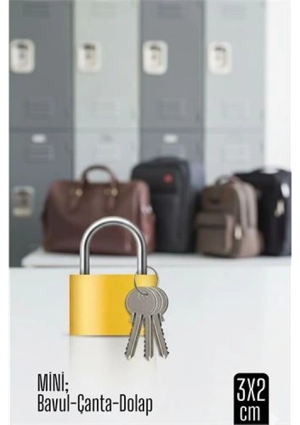 Mini 20mm Bavul ve Çanta Asma Kilidi – 3 Anahtarlı, Dolap ve Seyahat İçin Güvenli fiyatları