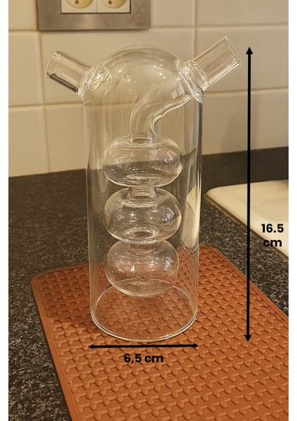 Olivano Çift Katmanlı Borosilikat Cam Yağlık Sirkelik Damlatmaz Şişe 350 ml fiyatları