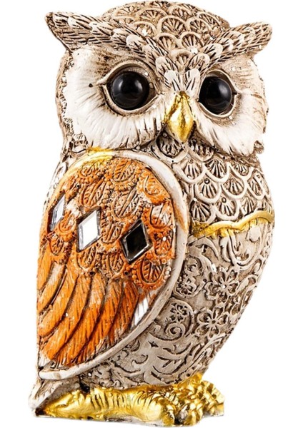 Baykuş Heykeli Dekor Raf Dekor Odası Çok Yönlü Kompakt Kuş Severler Için Sarı (Yurt Dışından)