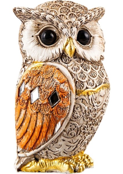 Baykuş Heykeli Dekor Raf Dekor Odası Çok Yönlü Kompakt Kuş Severler Için Sarı (Yurt Dışından) modelleri