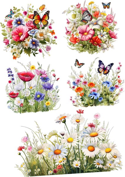 Çiçekli Sticker Çıkartmaları Pvc Su Geçirmez Dekorasyonu (Yurt Dışından) fiyatları