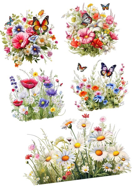 Çiçekli Sticker Çıkartmaları Pvc Su Geçirmez Dekorasyonu (Yurt Dışından) fırsatları