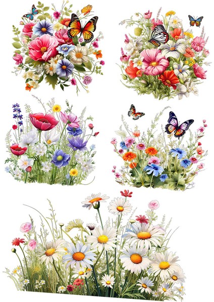 Çiçekli Sticker Çıkartmaları Pvc Su Geçirmez Dekorasyonu (Yurt Dışından) indirimleri