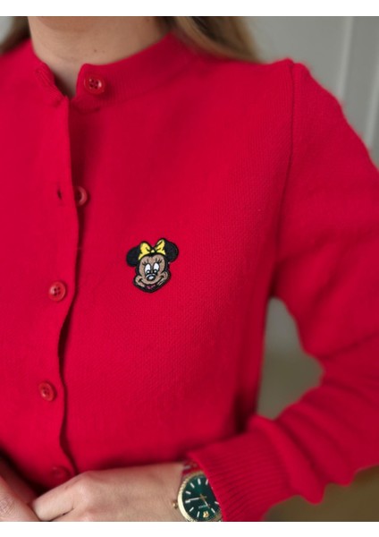 Kırmızı Minnie Mouse Hırka