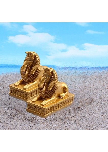 2x Antik Heykeller Heykel, Figürin Mitolojisi Firavun Reçine El I Masaüstü Eserleri Dolap Ev .3X7X6.2CM (Yurt Dışından) modelleri