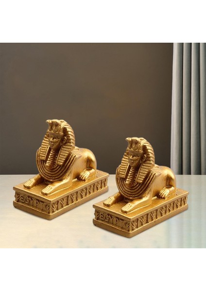 2x Antik Heykeller Heykel, Figürin Mitolojisi Firavun Reçine El I Masaüstü Eserleri Dolap Ev .3X7X6.2CM (Yurt Dışından) fırsatları