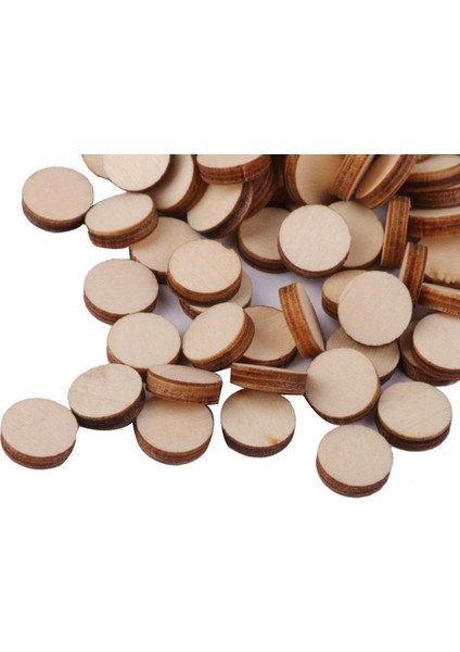 200PCS Yuvarlak Disk Bitmemiş Ahşap Kesim Çemberleri El Sanatları (Yurt Dışından) fiyatları