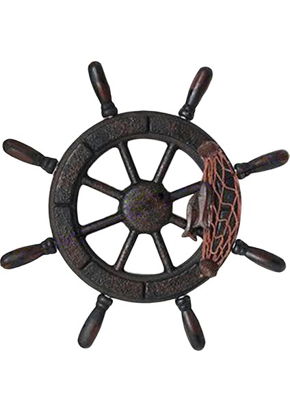 Vintage Gemi Tekerlek Ahşap Asılı Direksiyon 32X3X32CM (Yurt Dışından)