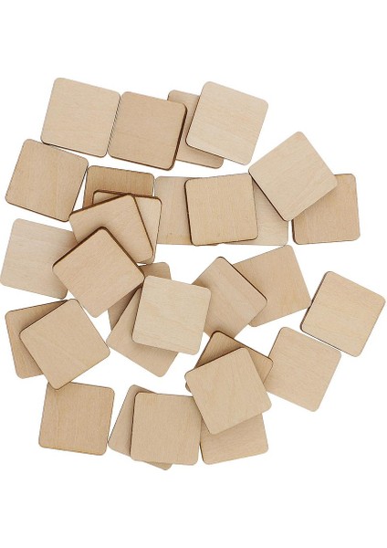30X Kare Mdf Bitmemiş Ahşap Boş Dıy Boyama Çizim 20X20MM 20X20MM 30 Parçası (Yurt Dışından)