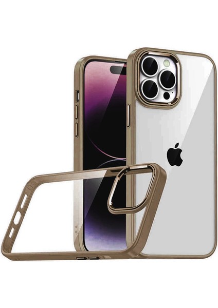 Xmpdby Newface Apple Iphone 15 Pro Max Razer Lensli Silikon - Çöl Titanyum