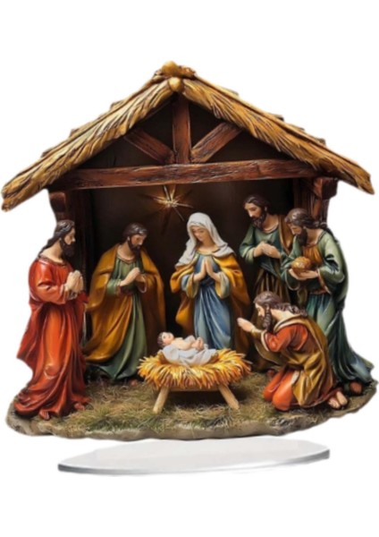 Isa Doğum Heykelcik Noel Heykeli Koleksiyon Si Akrilik Heykel Süsleme Masa Centerpieces Ev Taşıma Dolabı (Yurt Dışından) modelleri