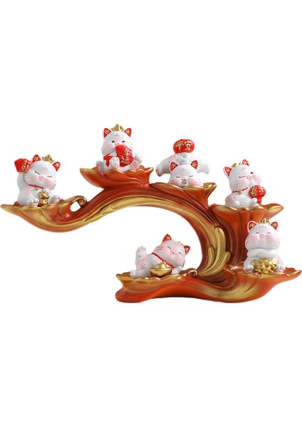 Lucky Cat Figurine Kitty Heykel Lik Ler Masaüstü Çiftlik Festivali Için Reçine Heykeli (Yurt Dışından) fiyatları